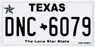 TX license plate DNC6079