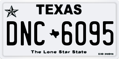 TX license plate DNC6095