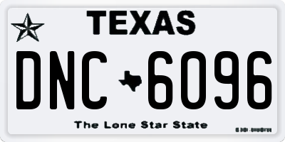 TX license plate DNC6096