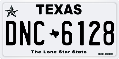 TX license plate DNC6128