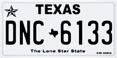 TX license plate DNC6133