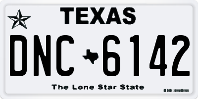 TX license plate DNC6142