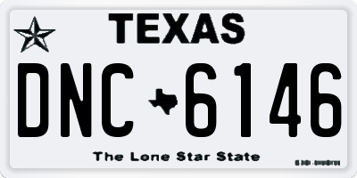 TX license plate DNC6146