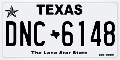 TX license plate DNC6148