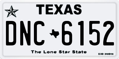 TX license plate DNC6152