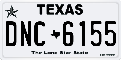 TX license plate DNC6155