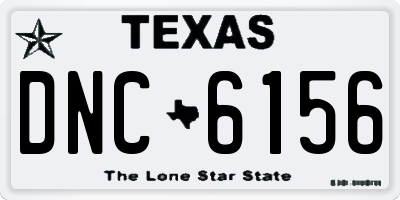 TX license plate DNC6156