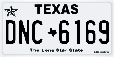 TX license plate DNC6169