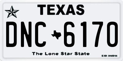 TX license plate DNC6170