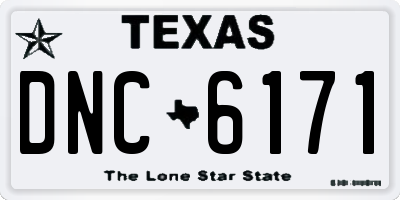 TX license plate DNC6171