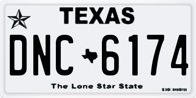 TX license plate DNC6174