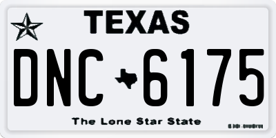 TX license plate DNC6175