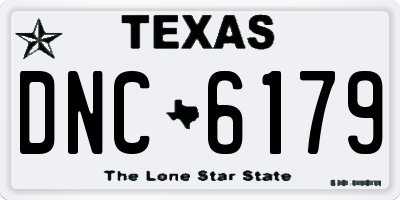 TX license plate DNC6179