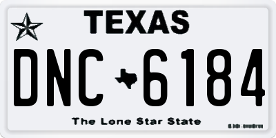 TX license plate DNC6184