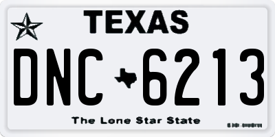 TX license plate DNC6213