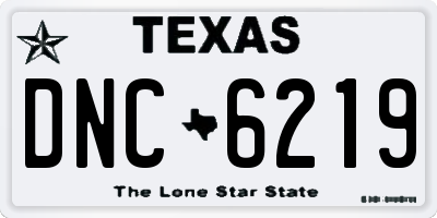 TX license plate DNC6219