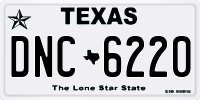 TX license plate DNC6220