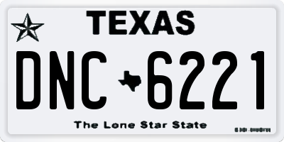 TX license plate DNC6221