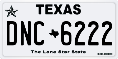 TX license plate DNC6222