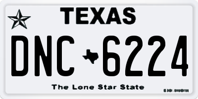 TX license plate DNC6224