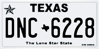 TX license plate DNC6228