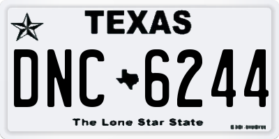 TX license plate DNC6244