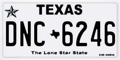 TX license plate DNC6246