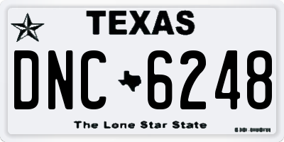 TX license plate DNC6248