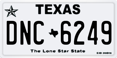 TX license plate DNC6249