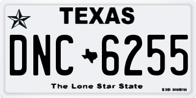 TX license plate DNC6255