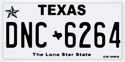 TX license plate DNC6264