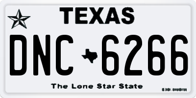 TX license plate DNC6266