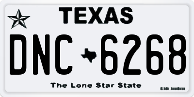 TX license plate DNC6268