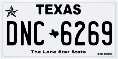 TX license plate DNC6269