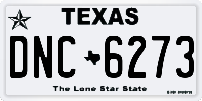 TX license plate DNC6273