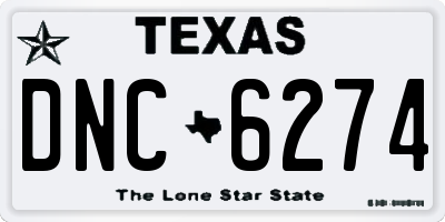 TX license plate DNC6274