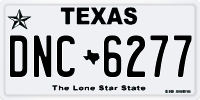 TX license plate DNC6277