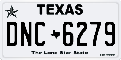 TX license plate DNC6279