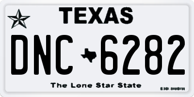 TX license plate DNC6282