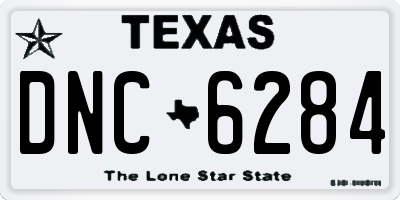 TX license plate DNC6284