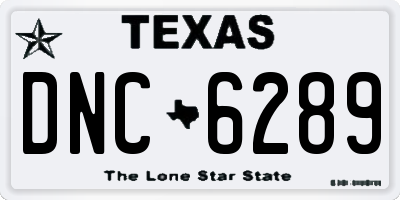 TX license plate DNC6289