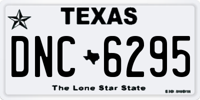 TX license plate DNC6295