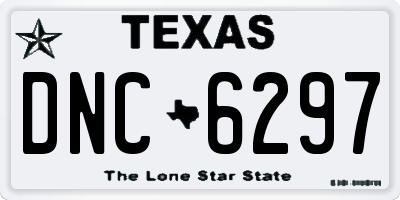 TX license plate DNC6297