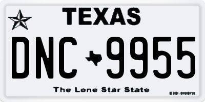 TX license plate DNC9955