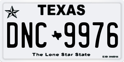 TX license plate DNC9976