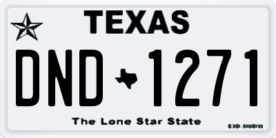 TX license plate DND1271