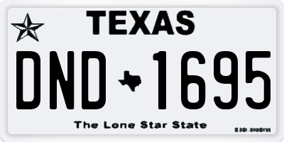 TX license plate DND1695
