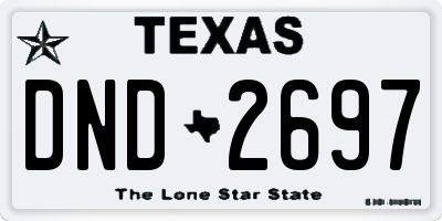 TX license plate DND2697