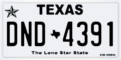 TX license plate DND4391