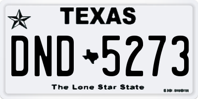 TX license plate DND5273